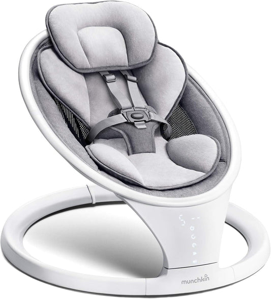 Bluetooth Enabled Lightweight Baby Swing with Natural Sway in 5 Speeds and Remote Control